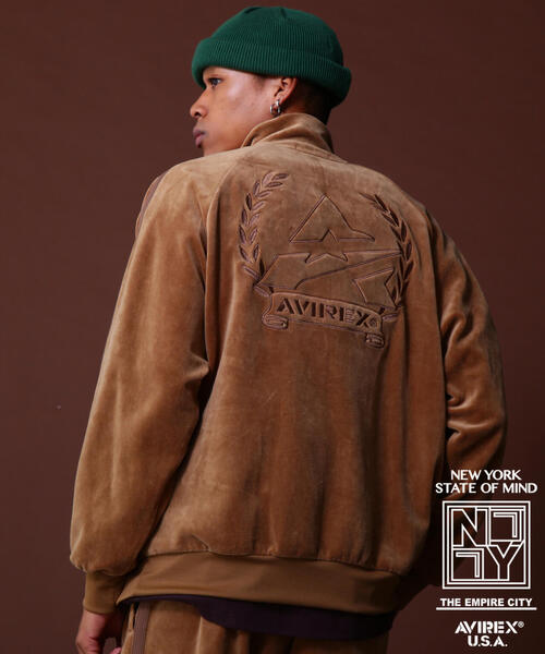 AVIREX（アヴィレックス）の「VELOUR TRACK JACKET / ベロア トラック