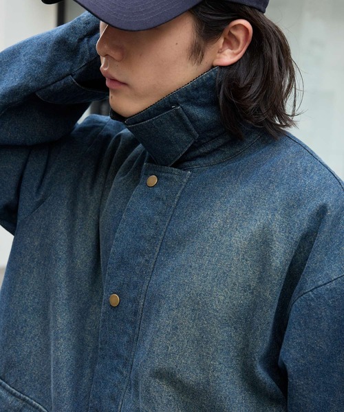 retock's】ロゴピスネーム 襟コーデュロイ切り替え ビッグシルエット