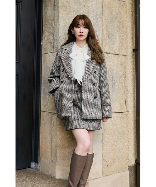 Hemingway Check Tweed Jacket（テーラードジャケット）｜Her lip to