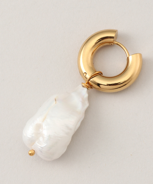 TIMELESS PEARLY/タイムレスパーリー】Pearl and gold hear：ピアス