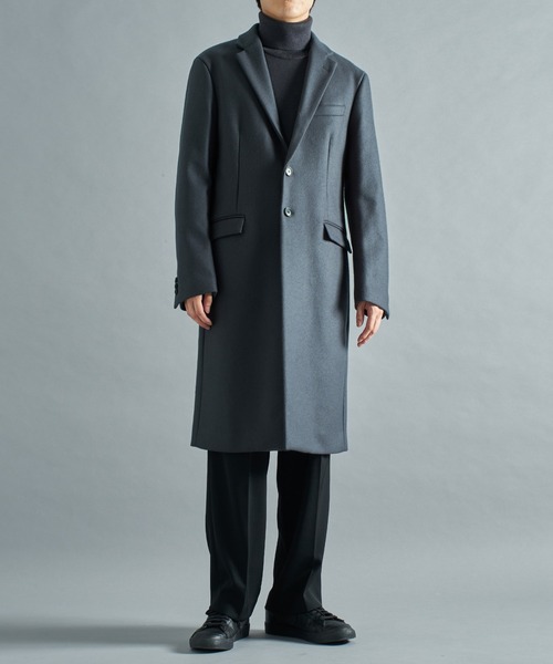 THE Cashmere wool チェスターコート/柔らかな肌触り/カシミヤ混
