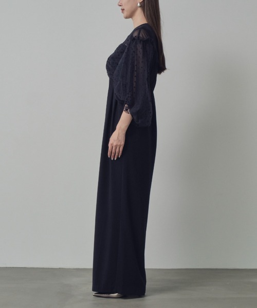 セール】フロッキードットパンツドレス / flocky dot pants dress