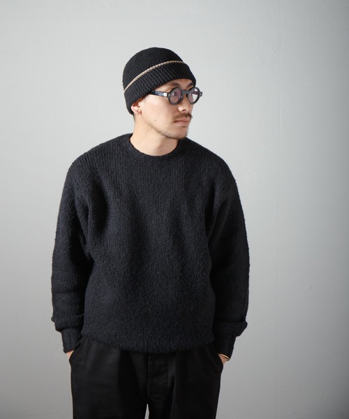 美品 arts&science ニットキャップ 黒 ヤクウール フリーサイズ 美品