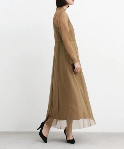 セール】kaene(カエン) ラメチュールメロウワンピース/100535