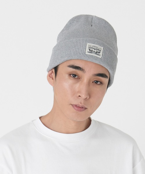 セール】Levi's/リーバイス BACKPATCH ビーニー グレー（ニット