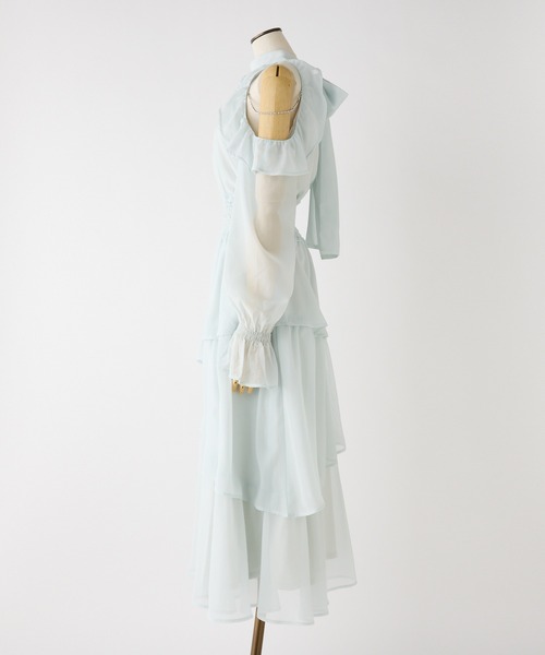 アメスリティアードロングワンピース（ワンピース）｜one after