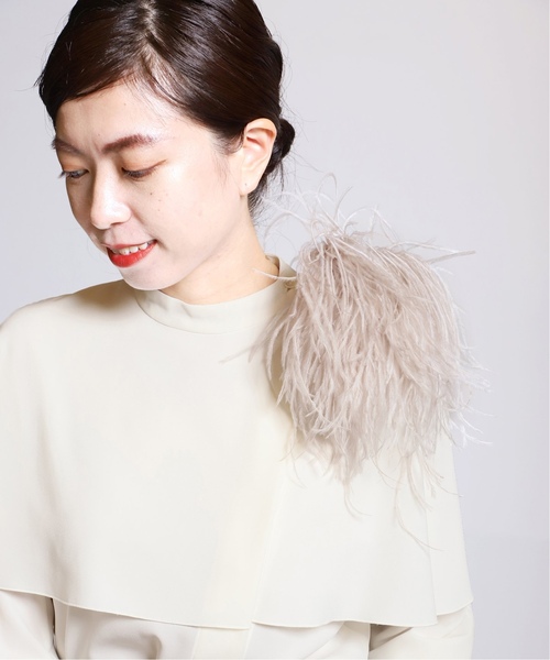 追加》オーストリッチ コサージュ（ブローチ/コサージュ）｜VERMEIL