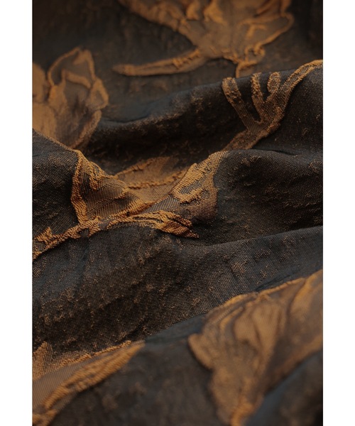 フラワージャガードフレアドレス パーティードレス オケージョンドレス