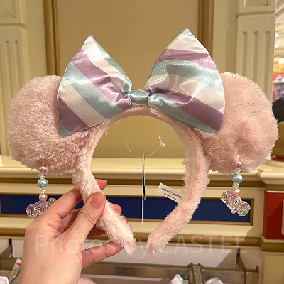 ディズニーミニー 水玉イヤリングカチューシャピンク ふわふわ 廃盤 レア