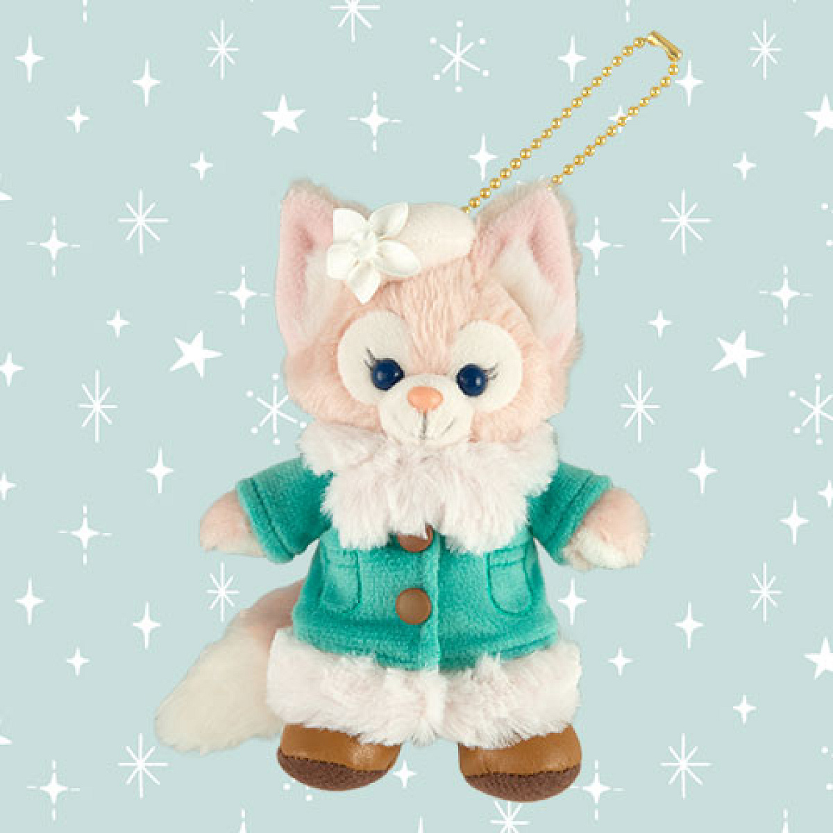 リーナベルぬいぐるみバッジ（ダッフィー＆フレンズのウィンター