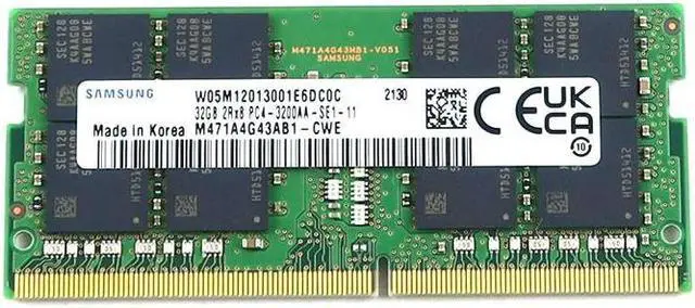 M471A4G43AB1-CWE_UA Samsung 32GB 2RX8 DDR4 PC4-25600 3200MHZ 260