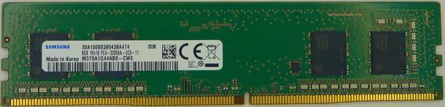 Samsung 8GB DDR4 3200MHz PC4-25600 1.2V 1Rx16 288-Pin UDIMM