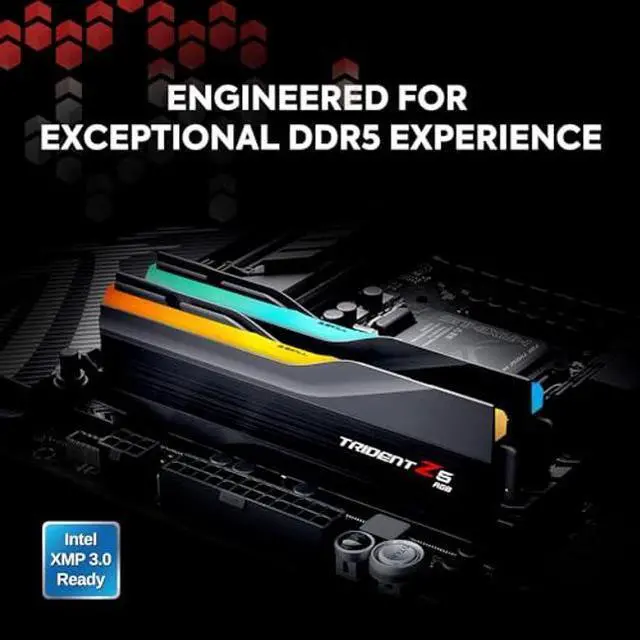 Trident Z5 RGB Memory DDR5 RAM 32GB (2x16GB) 7200MT/s CL34 - Intel