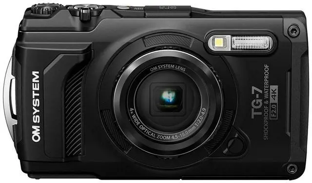 OM System Tough TG-7 12 Megapixel Compact Camera (Black) - Newegg.com