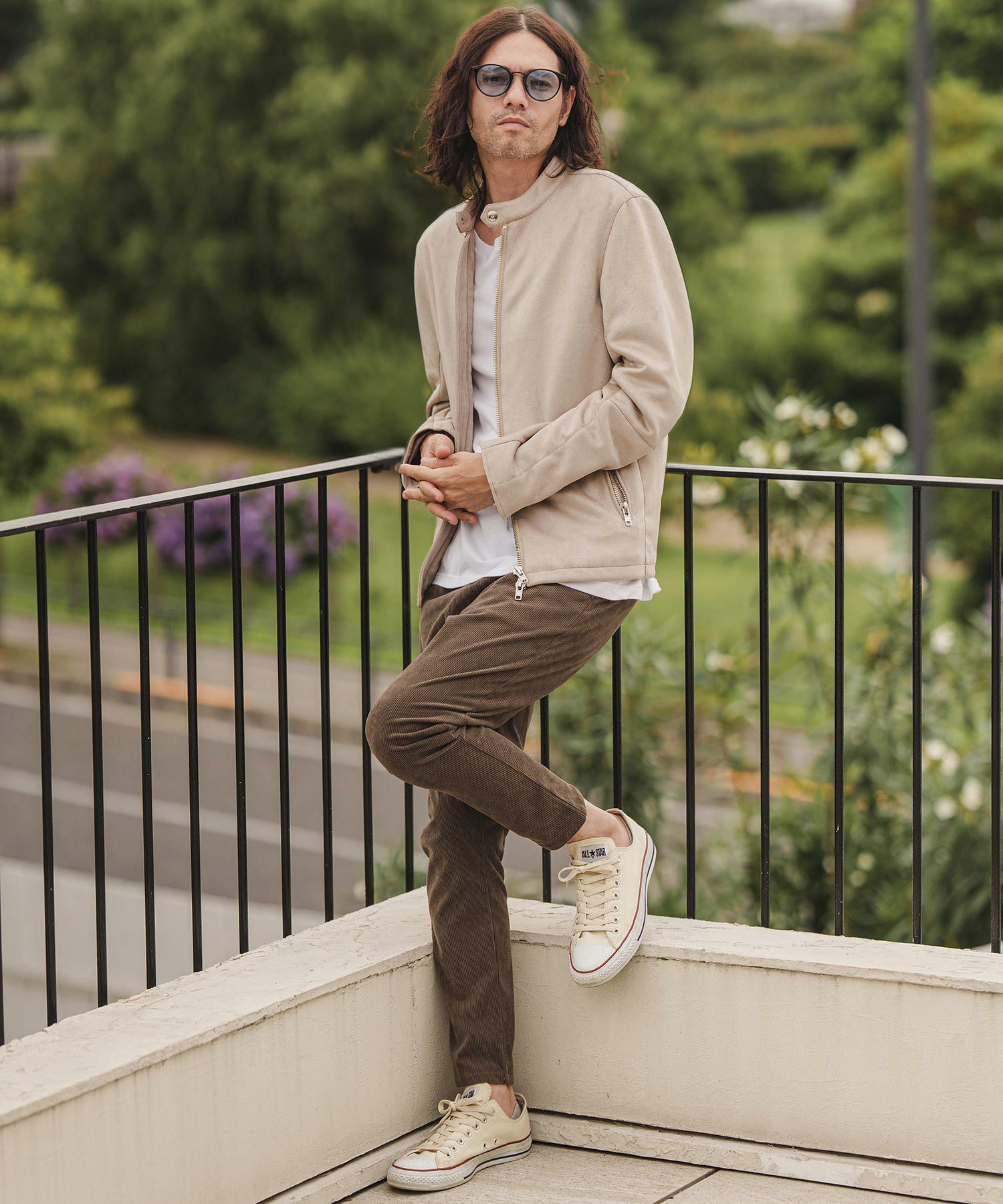 50%OFF【CAMBIO(カンビオ)】フェイクスウェードシングルライダース