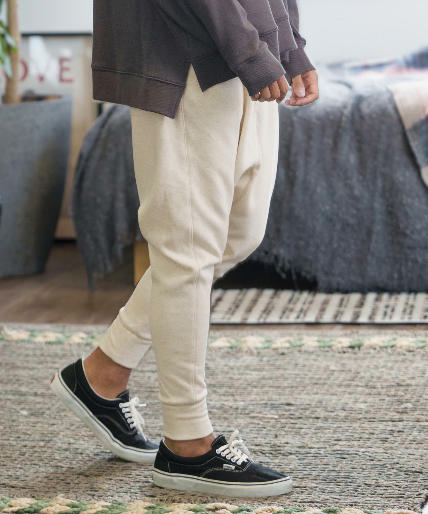 60%OFF【CAMBIO(カンビオ)】Back Shaggy Sweat Sarouel Pants サルエル