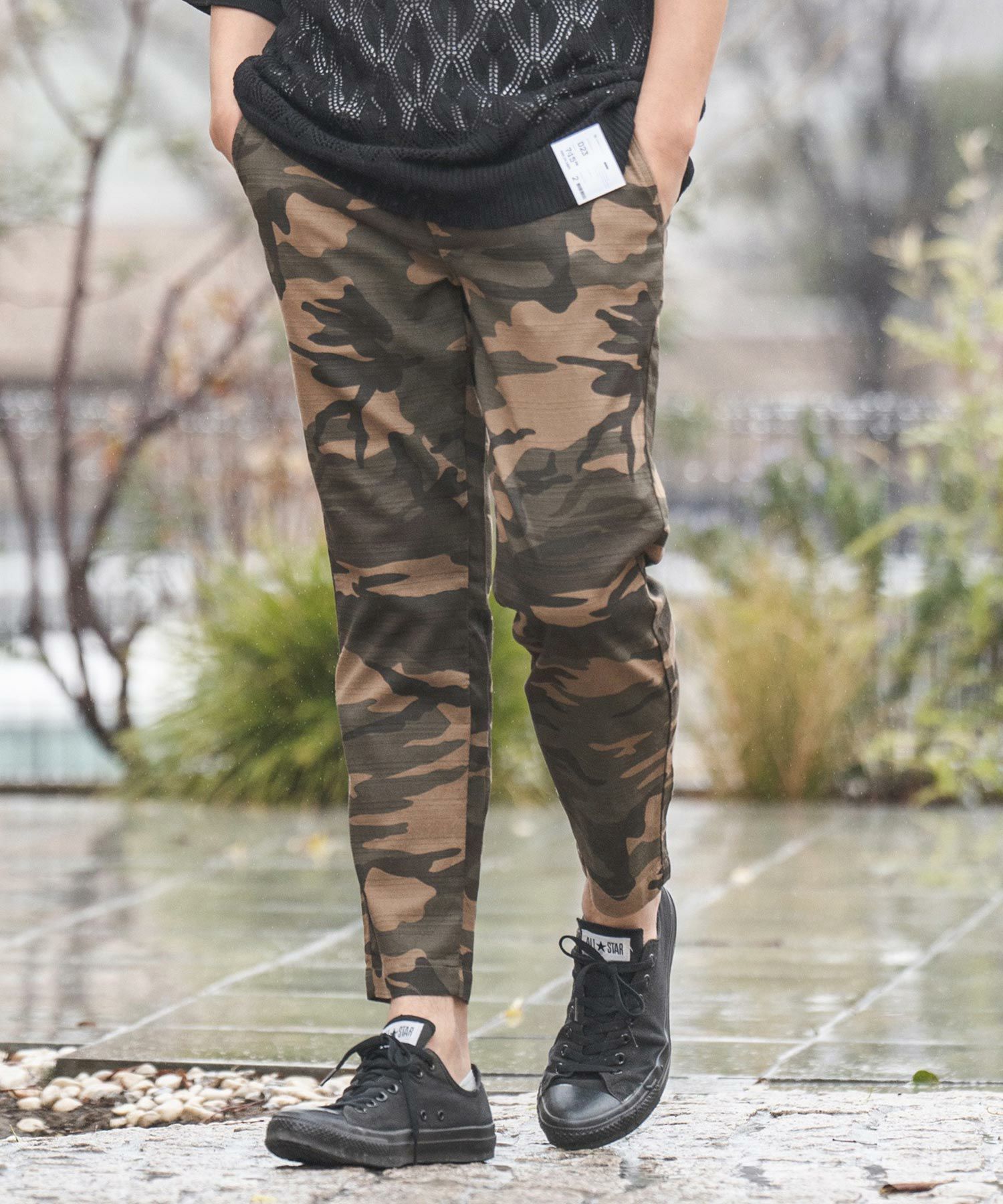 50%OFF【CAMBIO(カンビオ)】カモフラージュバニランストレッチアンクル