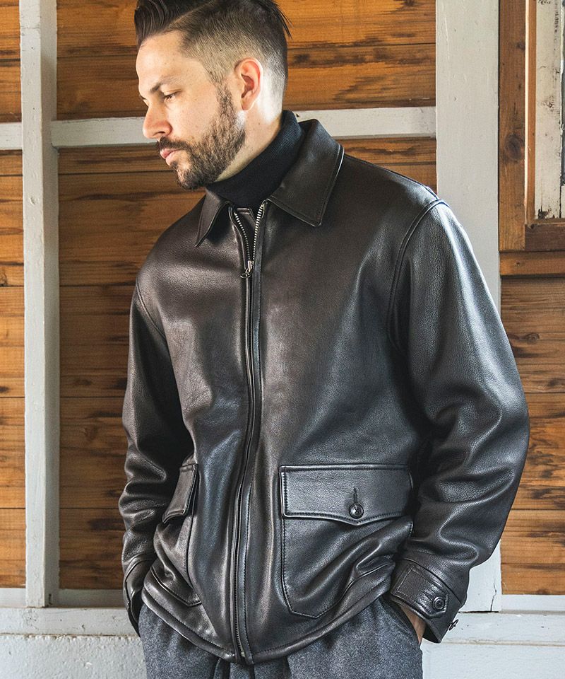 MR.OLIVEミスターオリーブMa-1 レザージャケット ストア M 鹿革ディア