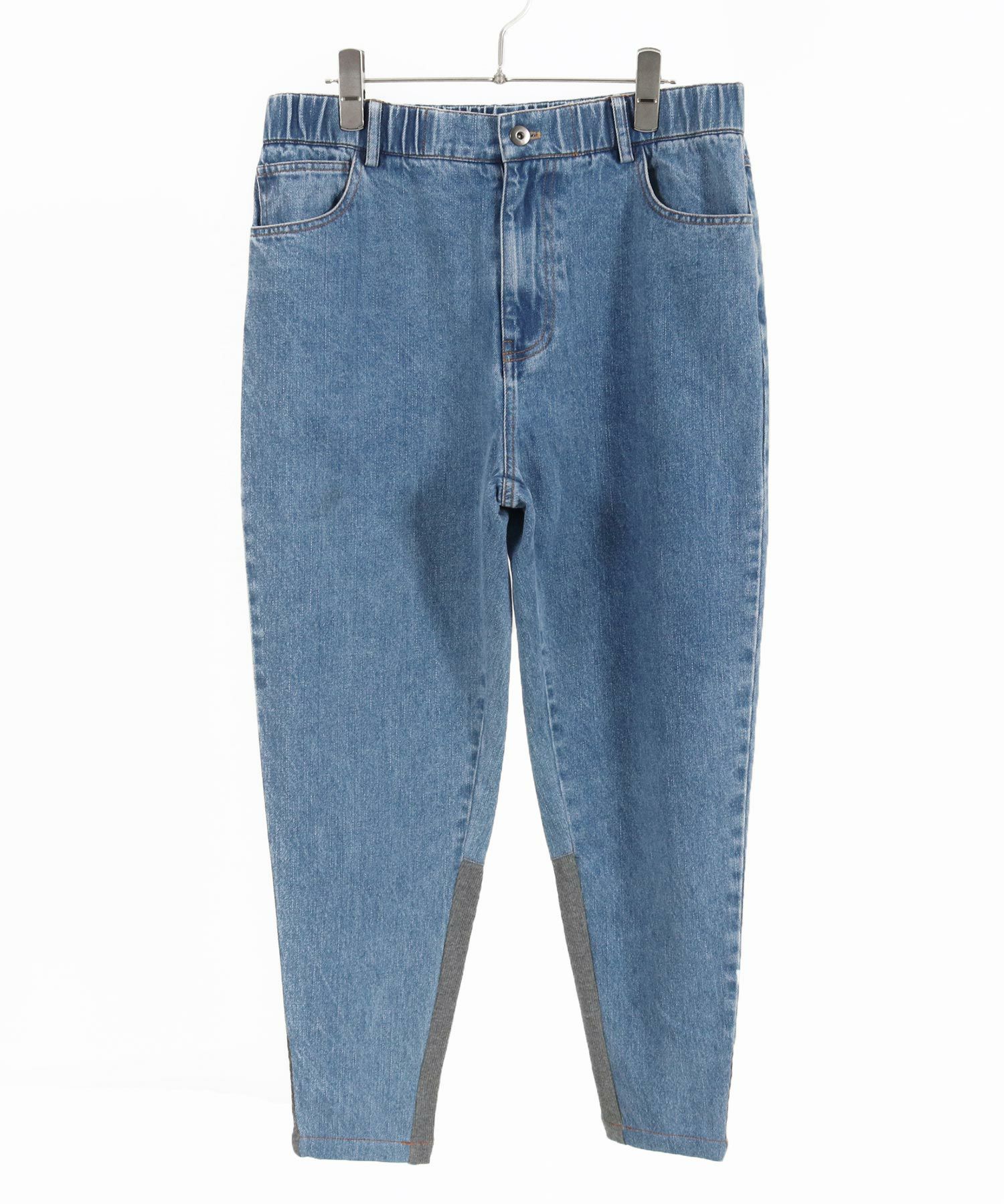 CAMBIO(カンビオ)】 裾裏リブ使いテーパードデニムパンツ(HLCM0163