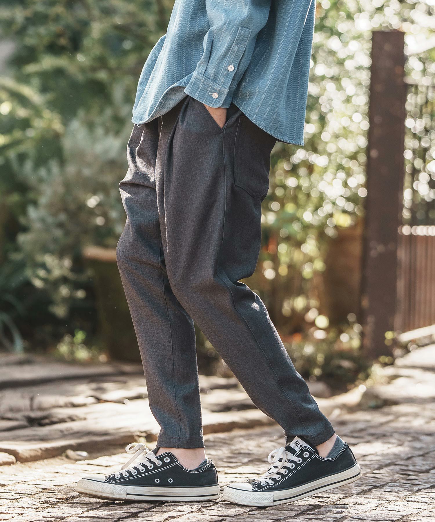 CAMBIO(カンビオ)】Denim Like Drape Sarrouel Pants サルエルパンツ
