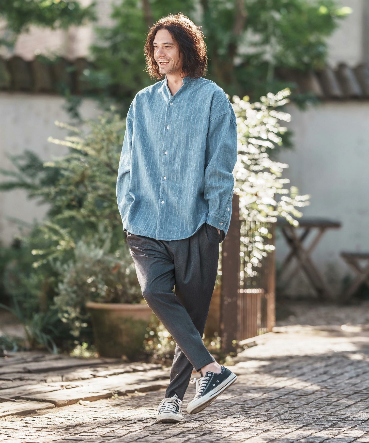 CAMBIO(カンビオ)】Denim Like Drape Sarrouel Pants サルエルパンツ