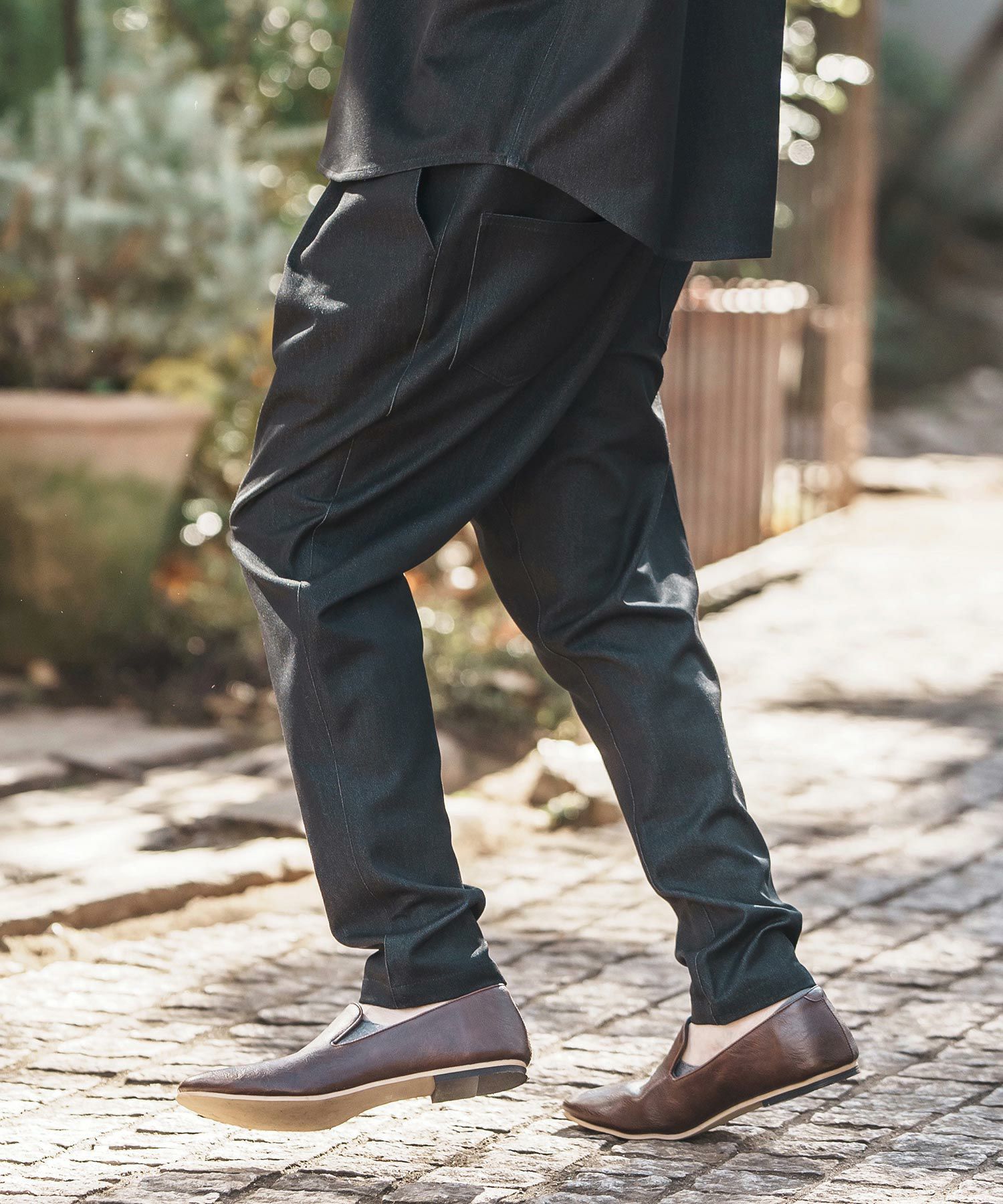 CAMBIO(カンビオ)】Denim Like Drape Sarrouel Pants サルエルパンツ