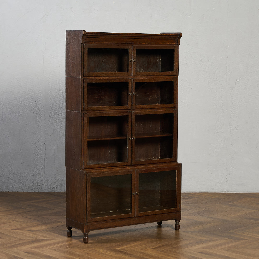 英国アンティークJC製ブックケースキャビネット/本棚/食器棚/飾り棚(91