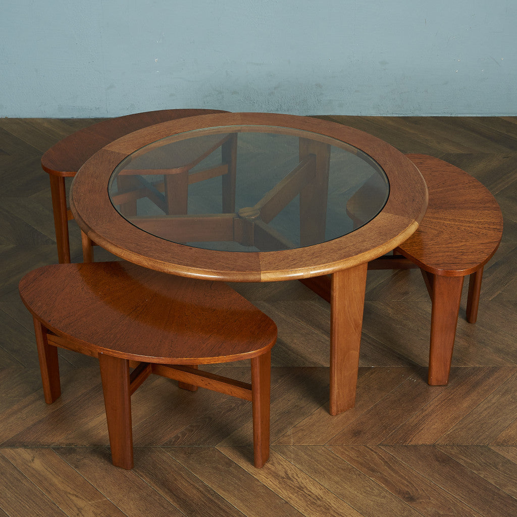 イギリス 家具 ガラストップ コーヒーテーブル 店舗什器 243A イギリス