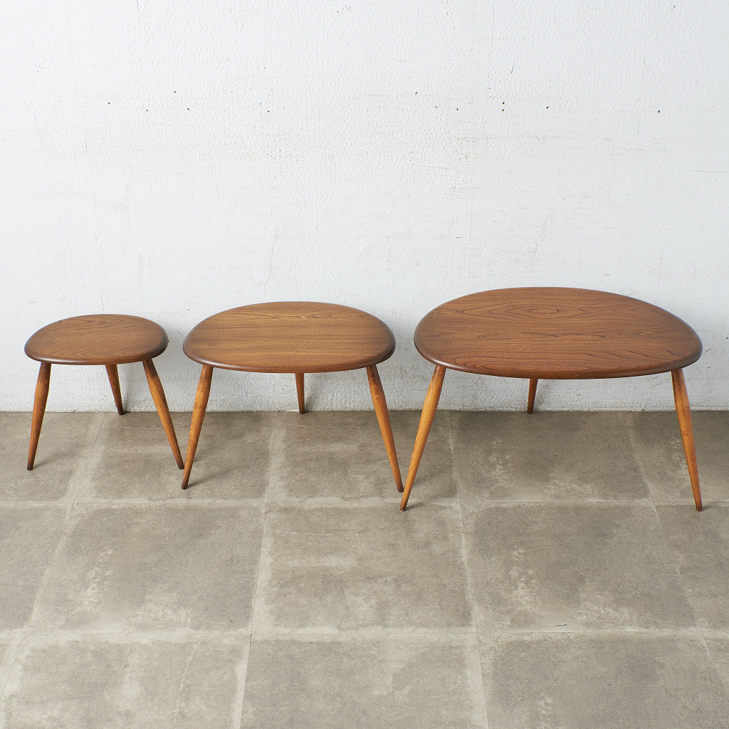 アーコール ERCOL ヴィンテージ ネストテーブル / ラウンドゴールド