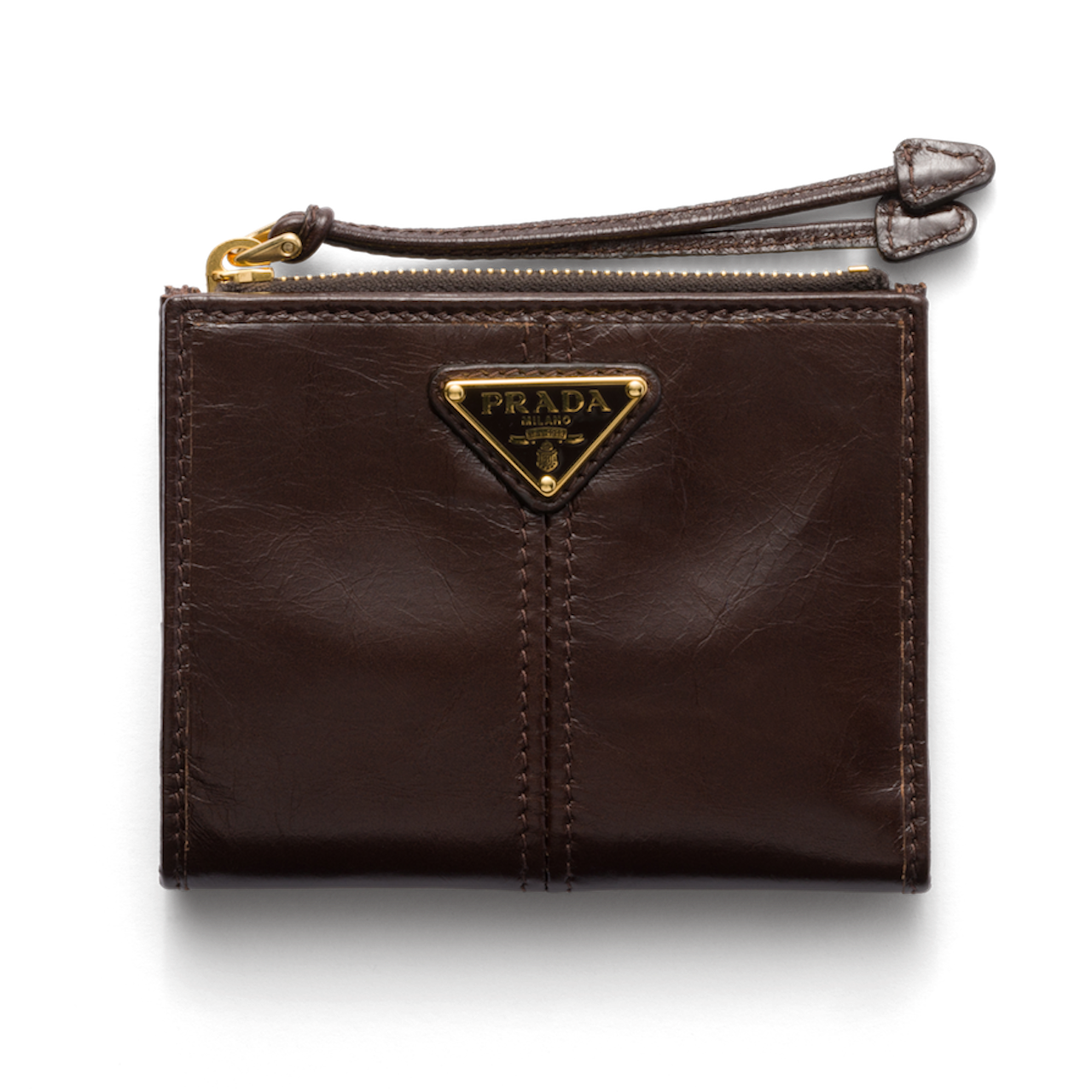 PRADA ソフトルックスレザー ダークブラウン Prada ソフトルックス