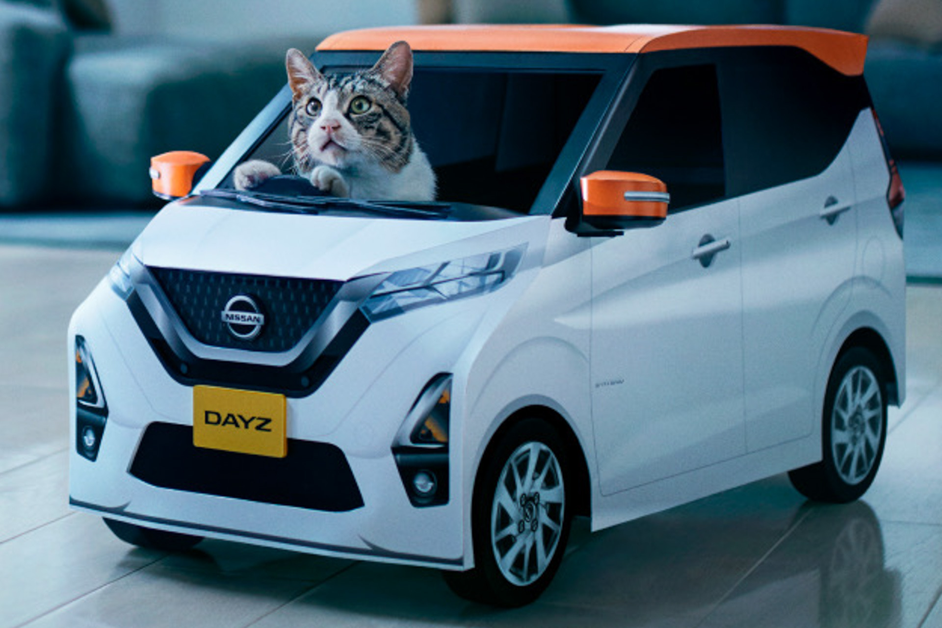 日産、ねこ用日産軽自動車「にゃっさんデイズ」を特設Webサイトで公開