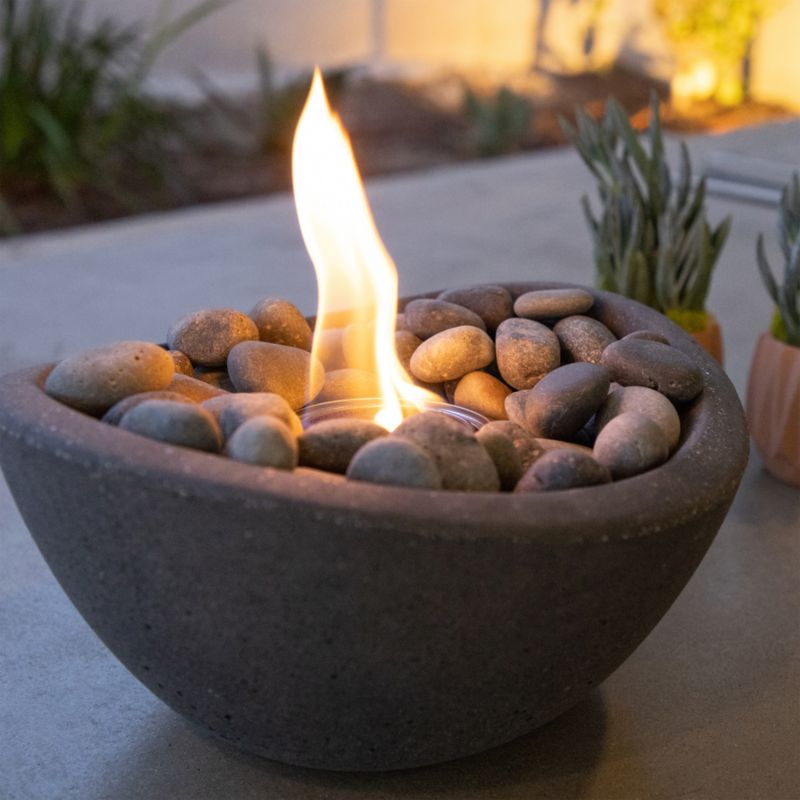 TerraFlame Wave Graphite Grey Outdoor Tabletop Fire Bowl + Reviews
