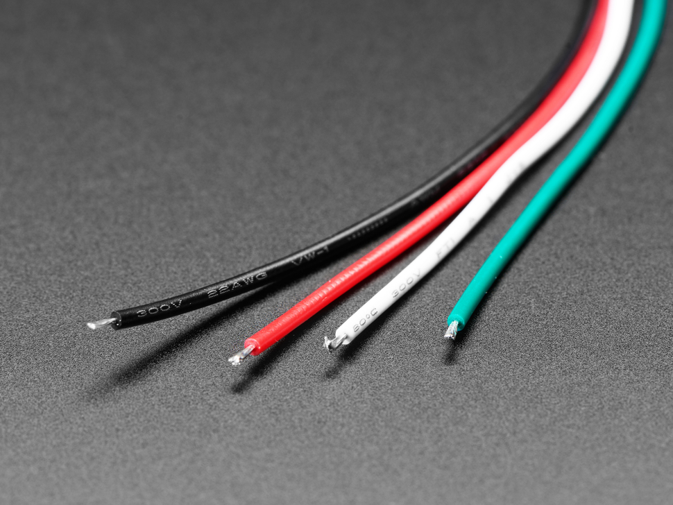 JST PH 2mm 4-Pin Socket to Color Coded Cable - 200mm : Adafruit