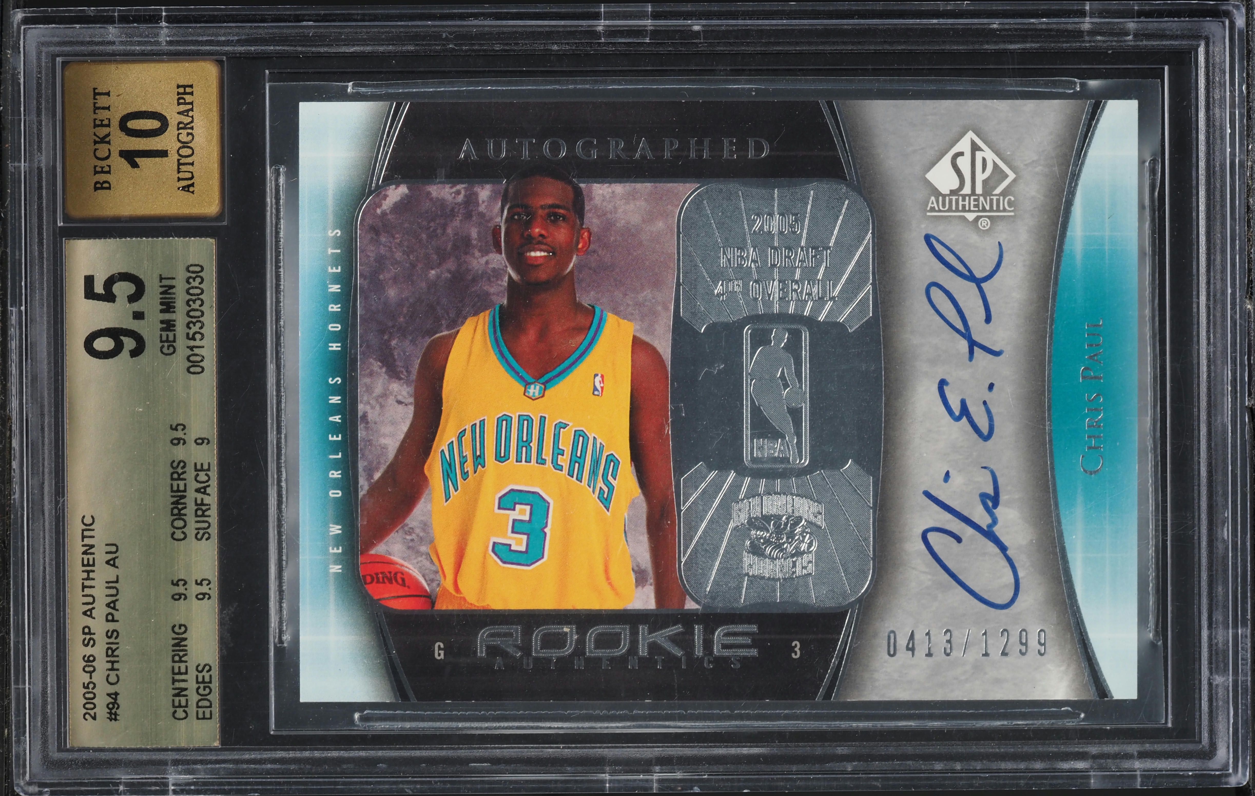 2005 SP Authentic Chris Paul ROOKIE AUTO /1299 #94 BGS 9.5 GEM