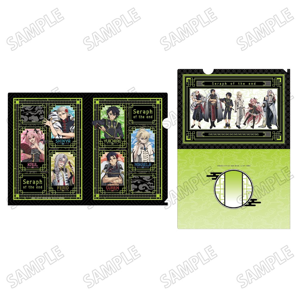 終わりのセラフ 原画アニメキャラクタークリアファイル3枚セット