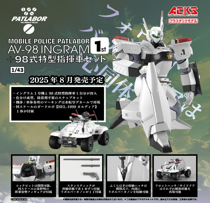 機動警察パトレイバー_ACKS MP-01 1/43 AV-98 イングラム1号機+98式特