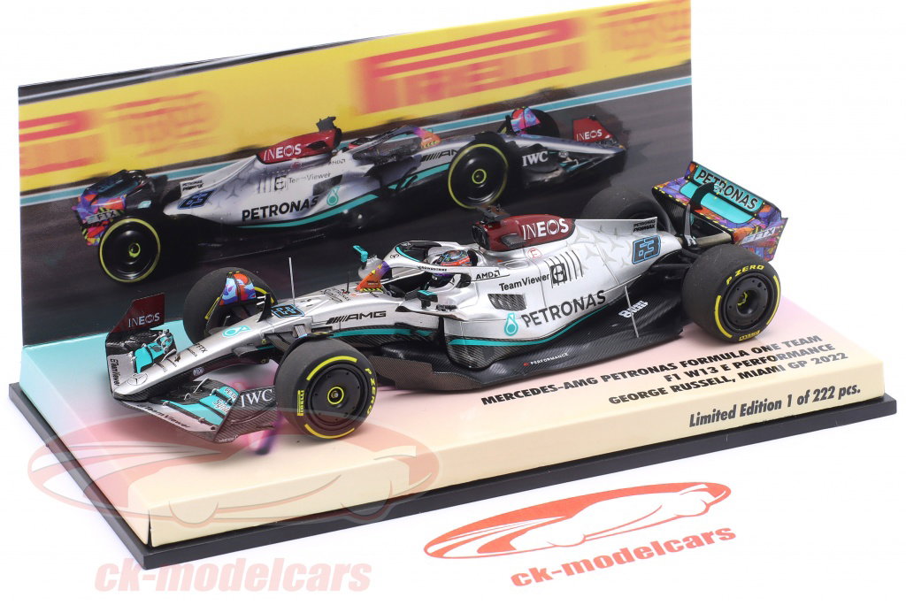 Minichamps 1:43 George Russell Mercedes-AMG F1 W13 #63 5th Miami