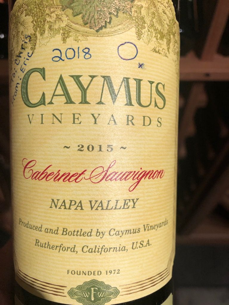 2015 Caymus Cabernet Sauvignon - CellarTracker