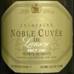 1988 Lanson Champagne Noble Cuvée de Lanson Brut - CellarTracker