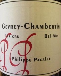 2014 Philippe Pacalet Gevrey-Chambertin 1er Cru Bel-Air