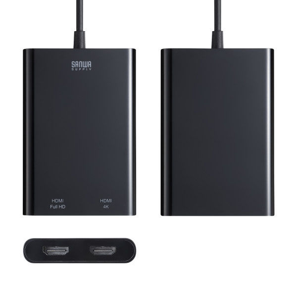 サンワサプライ USB-HDMIディスプレイアダプタ(4K対応・ 2画面出力