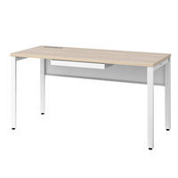 Ceha プレノデスクシステム 平机 引出し付き オーク天板/ホワイト脚 幅