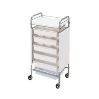 西村製作所 仕切り付収納ワゴン(C265) ホワイト 8-6637-01 1個（直送品