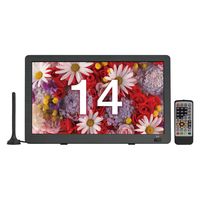 グリーンハウス 14インチポータブルテレビ ブラック GH-PTV14A-BK 1台