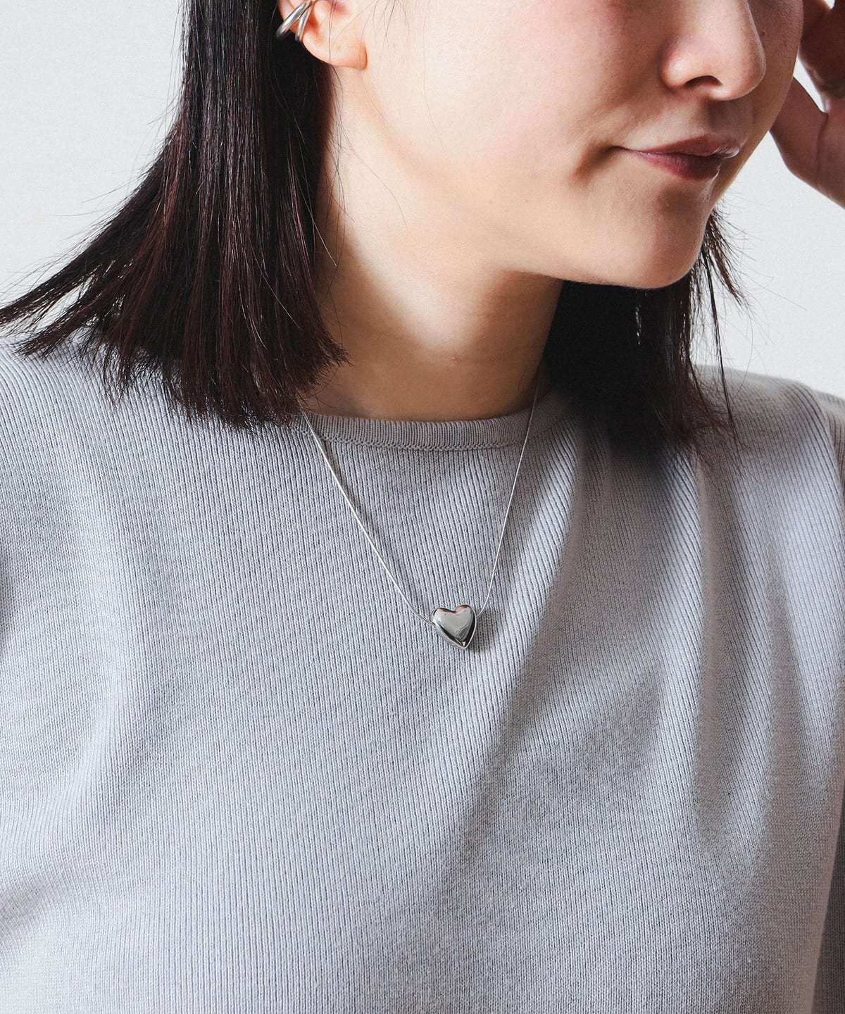 BEAMS HEART（ビームス ハート）立体ハート ネックレス（アクセサリー