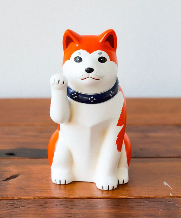 BEAMS JAPAN（ビームス ジャパン）【別注】中外陶園 / 橙 招き犬 右 5