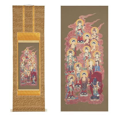 十三仏掛け軸・十三仏掛軸・十三佛・六字名号・釈迦名号販売/通販