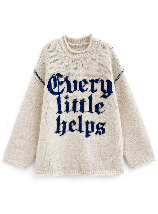 オーバーサイズロゴニットトップス[an1659] | レディースファッション