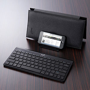 タブレットPC・スマートフォンBluetoothキーボード（スタンド機能付