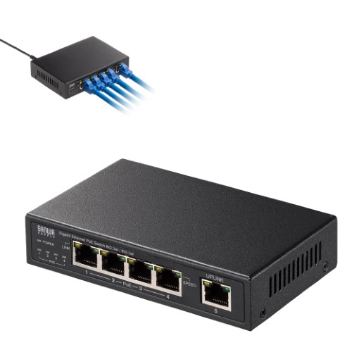 スイッチングハブ（ギガビット・PoE対応・5ポート・LANハブ